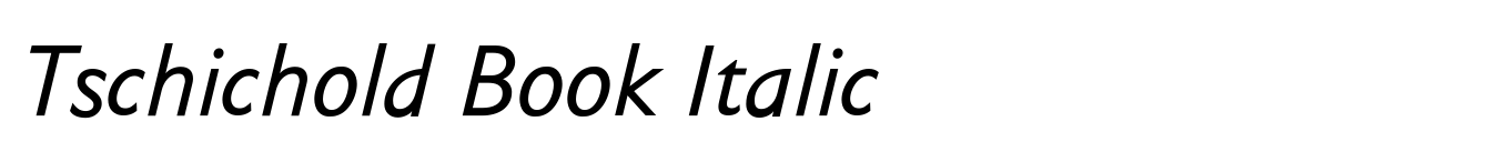 Tschichold Book Italic